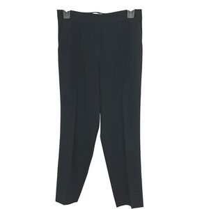 Babaton Atelier Aritzia Black Trousers Elastic Waist‎ Ankle Length Size 4 Career